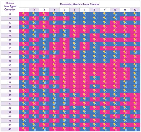 chinese gender calendar|Chinese Gender Predictor Chart and Calendar Tool .